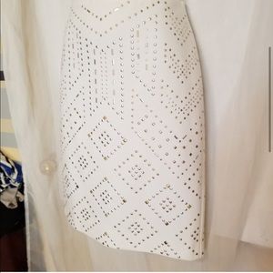 NWT STUDDED PONTE PENCIL SKIRT